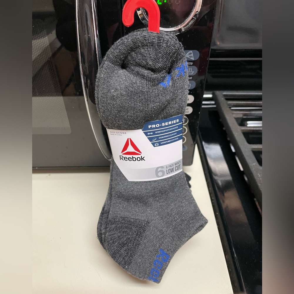 Mens Reebok Pro-Series 6 Pack Low Cut Socks